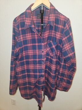 Free Press Women’s Blue and Pink Plaid Jeans